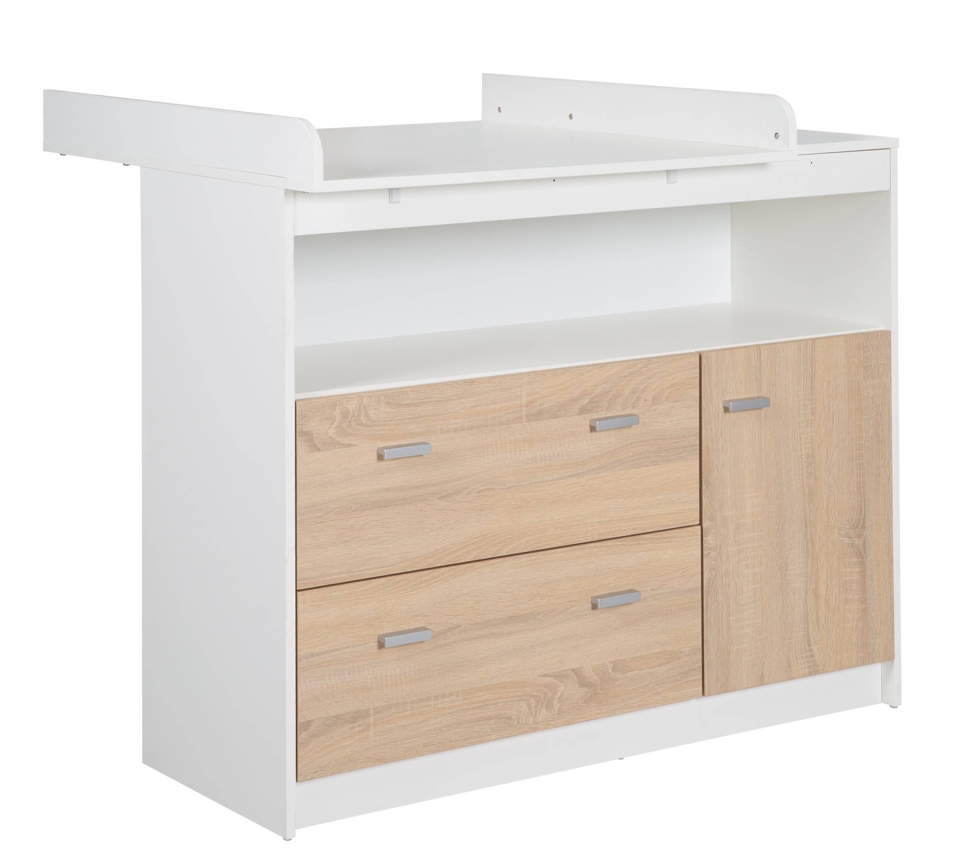 roba Wickelkommode 'Gabriella' mit Wickelansatz, 2 Schubladen, 1 Tür, 1 offenes Fach, Wickelhöhe: 90 cm roba Wickelkommode 'Gabriella' mit Wickelansatz, 2 Schubladen, 1 Tür, 1 offenes Fach, Wickelhöhe: 90 cm