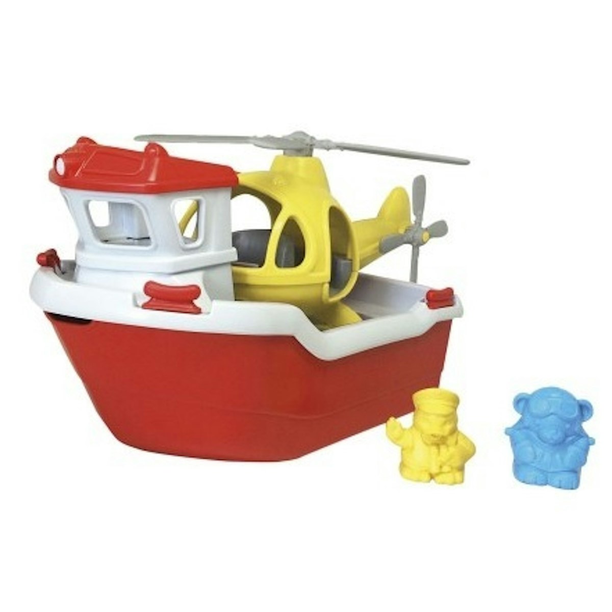 robuste Fähre mit Helikopter und Figuren Badespielzeug robuste Fähre mit Helikopter und Figuren Badespielzeug