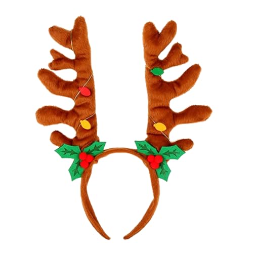 biteatey Weihnachtsgeweih-Stirnband,Haarbänder Glocken-Rentier-Stirnbänder - Haarspangen mit Weihnachtskopfschnalle, weihnachtlicher Haarschmuck für Partygeschenke, Weihnachtsfeier, Kinder von biteatey