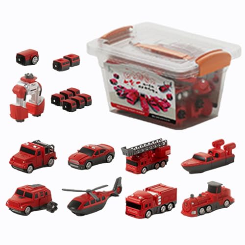 biteatey Zusammengebautes Spielzeugauto, Spielfahrzeug-Set | Zusammengebaute magnetische Spielzeug-Baufahrzeuge | Fahrzeugblöcke, Sammelfiguren für Kinder für Schlafsaal, Wohnzimmer von biteatey