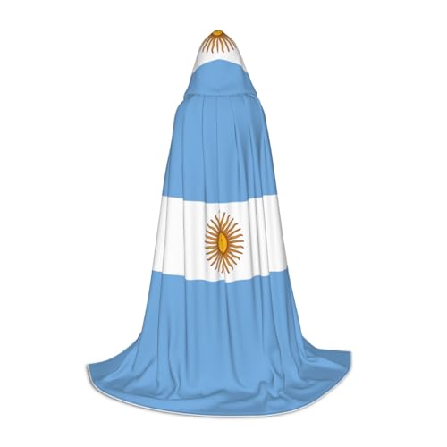 bkgdodk Umhang mit argentinischer Flagge, Unisex, vielseitiger Cosplay-Umhang und Umhang, Hexe, Gothic-Kapuzenumhang von bkgdodk