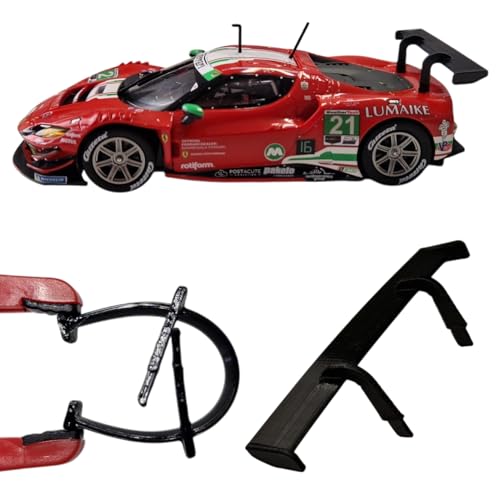 blackslot Flexibler Spoiler, Carrera Zubehör für 132 Ferrari 296 GT3, Carrera Bahn Zubehör, Tuning Kleinteil Ersatzteil von blackslot