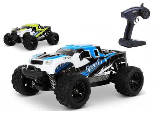 blij´r Speed´r Blau RC Fernbedienung Auto 45km/h, 1:18, 2 Akkus, 4x4 Antrieb, 100m Reichweite, Monstertruck RTR Buggy Ersatzkarosserie von blij´r