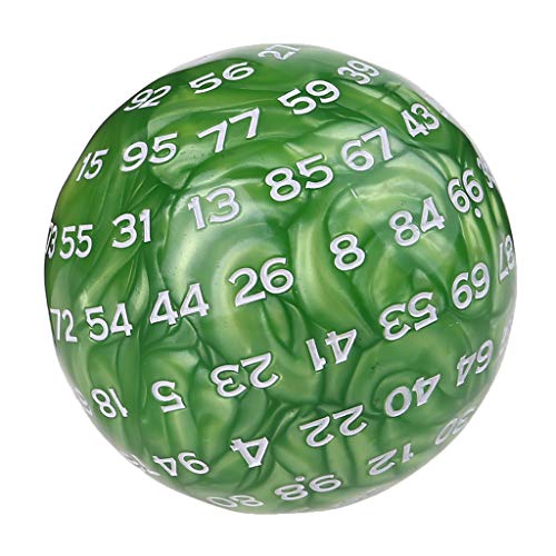 bnsggl Grüne Unregelmäßige Würfel Mit Mehreren Gesichtern 99-seitige Polyedrische Würfel D99-Desktop Acryl Pokerspielwürfel Party Club Spiel Requisiten von bnsggl