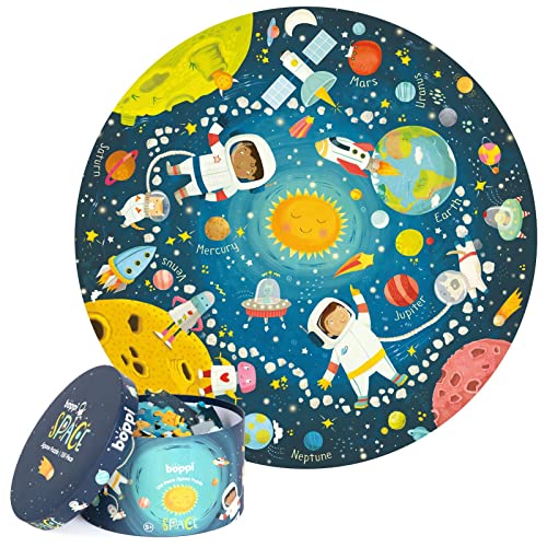 boppi Weltraum Jigsaw Puzzle aus 100% recyceltem Karton, Solar System Astronauten 150 Teile für Kinder 3 4 5 6 7 8 Jahre, 58cm Durchmesser boppi Weltraum Jigsaw Puzzle aus 100% recyceltem Karton, Solar System Astronauten 150 Teile für Kinder 3 4 5 6 7 8 Jahre, 58cm Durchmesser von boppi
