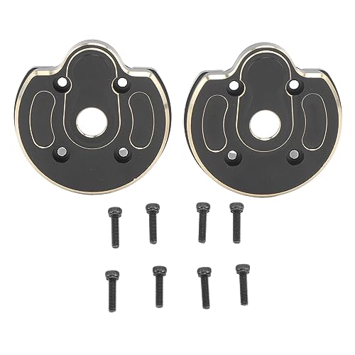 botzi 2PCS RC Auto Portal Abdeckung Schwarz Messing Robuste Rostfreie Portal Achsschenkel Kappe Passend für Axial 1/10 Capra SCX10 III AR45P Achse von botzi