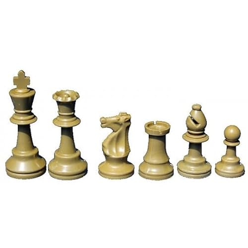 Boutique Echecs + Schachfiguren Farben – Größe 5 Kunststoff – 17 Teile (2 Damen) (Gold) von boutique echecs