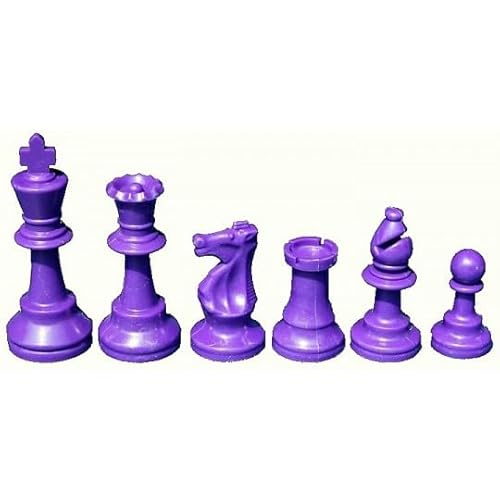 Boutique Echecs + Schachfiguren Farben – Größe 5 Kunststoff – 17 Teile (2 Damen) (Violett) von boutique echecs