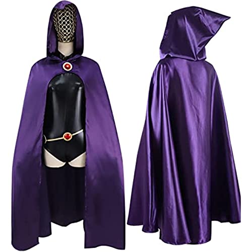 Damen Titans-Raven Cosplay Taillengürtel Kostüm Zubehör Verstellbare Rote Steine Kette für Kostüm Requisiten, Violett, L von brableewear