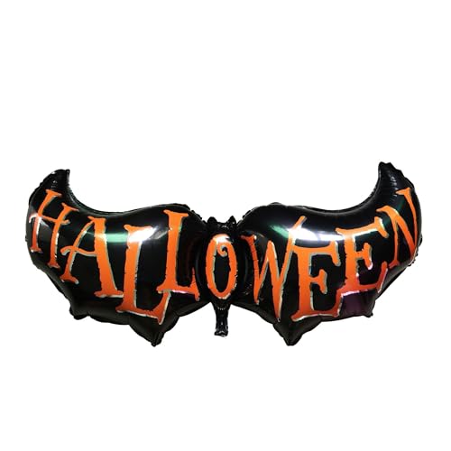 Halloween Folienballon Riesen Fledermaus 125 x 50 cm | Großer Luftballon für Halloween-Dekoration | Helium & Luftgeeignet | Perfekt für Party, Kinder, Innen & Außen | Gruselige Deko für Halloween von brand promotion