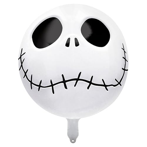 Halloween Folienballon Totenkopf 45 x 40 cm | Großer Luftballon für Halloween-Dekoration | Helium & Luftgeeignet | Perfekt für Party, Kinder, Innen & Außen | Gruselige Deko für Halloween-Feiern von brand promotion