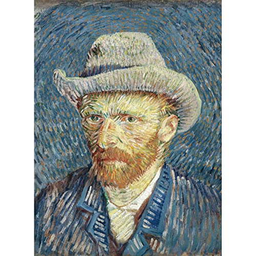 Bristlegrass Wooden Jigsaw Puzzles 500 Piece Puzzles for Adults Van Gogh Famous Paintings -Self Portrait with Hat Vincent Van Gogh Portrait in Pointillism Toys Gifts Painting Puzzles (500pcs) von Bristlegrass