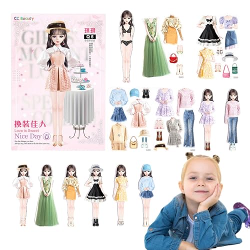 Anziehpuppen, magnetische Papierpuppen | Sicheres und harmloses Prinzessinnen-Anziehpuppen-Set - Magnetisches Prinzessinnen-Anziehpuzzle, leicht zu greifendes Geburtstagsgeschenk für Kinder Anziehpuppen, magnetische Papierpuppen | Sicheres und harmloses Prinzessinnen-Anziehpuppen-Set - Magnetisches Prinzessinnen-Anziehpuzzle, leicht zu greifendes Geburtstagsgeschenk für Kinder von brooksnaji