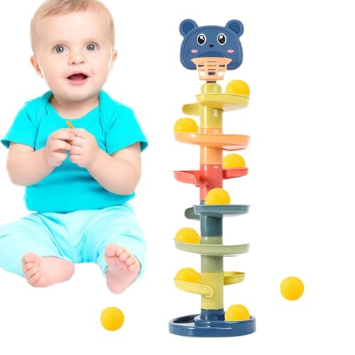 Ball Drop Toy - Spiral Ramp Tower, Rolling Stapel Aktivität | Buntes Ball -Slide -Spiel Mit Wirbelnde Bewegung, Early Education Toy Für Kleinkinder Und Babys, Interaktives Schießen Und Spielwerkset Fü Ball Drop Toy - Spiral Ramp Tower, Rolling Stapel Aktivität | Buntes Ball -Slide -Spiel Mit Wirbelnde Bewegung, Early Education Toy Für Kleinkinder Und Babys, Interaktives Schießen Und Spielwerkset Fü von brooksnaji