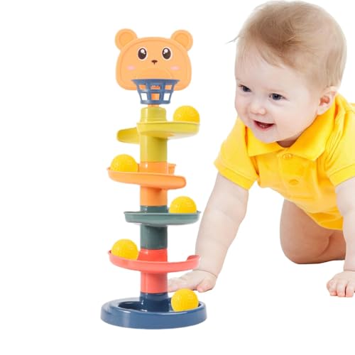 Ball Drop Toy - Spiral Ramp Tower, Rolling Stapel Aktivität | Buntes Ball -Slide -Spiel Mit Wirbelnde Bewegung, Early Education Toy Für Kleinkinder Und Babys, Interaktives Schießen Und Spielwerkset Fü Ball Drop Toy - Spiral Ramp Tower, Rolling Stapel Aktivität | Buntes Ball -Slide -Spiel Mit Wirbelnde Bewegung, Early Education Toy Für Kleinkinder Und Babys, Interaktives Schießen Und Spielwerkset Fü von brooksnaji