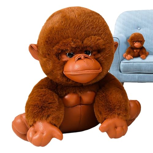 Große Kuscheltiere Für Kinder – Weiches Stofftierspielzeug, Hyperrealistische Gorilla-Plüschtiere | Weicher Und Luxuriöser Begleiter, Heimdekoration, Kuschelspielzeug, Gibbon-Affe, Plüschspielzeug Für von brooksnaji