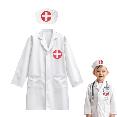 Kinderarzt -Outfit - Tun Sie Vor, Medizinisches Kostüm Zu Spielen, Langlebige Waschbare Uniform Für Kinder | Detaillierter Weißer Mantel Für Rollenspiele, Labor Und Klinik, Ideal Für Halloween, Geburt Kinderarzt -Outfit - Tun Sie Vor, Medizinisches Kostüm Zu Spielen, Langlebige Waschbare Uniform Für Kinder | Detaillierter Weißer Mantel Für Rollenspiele, Labor Und Klinik, Ideal Für Halloween, Geburt von brooksnaji