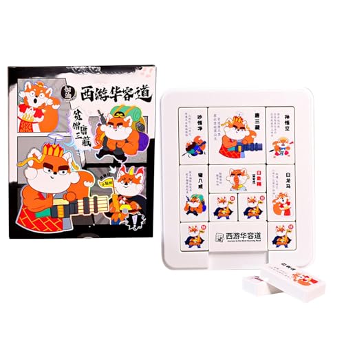 Slide Puzzle Toy, Huarong Road Jigsaw Slide Puzzle | Huarong Road Jigsaw Rätsel Set - Lustiges frühes lernendes Lernwerkzeug, Kinderreisespiele für, Mädchen von brooksnaji