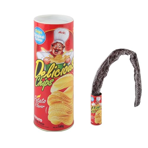 brooksnaji Aprilscherz Streich Waren - Kreative Kartoffel -Chips Can -förmiges Streichspielzeug, Spring Spring Toy | Halloween Witz & Party Gag Can, Streichspielzeug Für Überraschung Und Lachen von brooksnaji