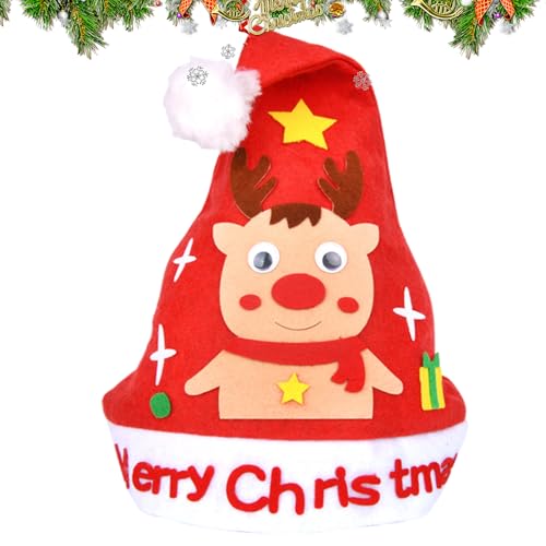 brooksnaji Handmade Weihnachtsmütze Bastelset - Zeichentrick Weihnachtshut Bastelset für Kinder - Kinder Zubehör für Ferienhaus Vorschule Kindergarten Mädchen Aktivitäten Ostern Valentinstag brooksnaji Handmade Weihnachtsmütze Bastelset - Zeichentrick Weihnachtshut Bastelset für Kinder - Kinder Zubehör für Ferienhaus Vorschule Kindergarten Mädchen Aktivitäten Ostern Valentinstag von brooksnaji