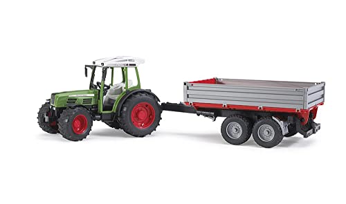 bruder 02104 - Fendt 209 S mit Bordwandanhänger - 1:16 Fahrzeuge, Traktor, Trecker, Schlepper, Kippanhänger, Transportanhänger, Muldenkipper, Landwirtschaft, Bauernhof, Spielzeug von bruder