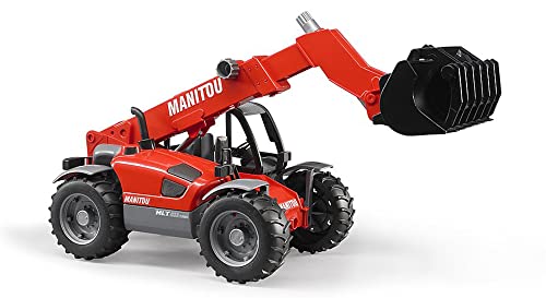 bruder 02125 - Manitou Teleskoplader MLT 633-1:16 Baufahrzeug Baumaschine Stapler Radlader von bruder