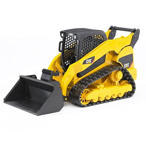 bruder 02136 - Cat Kompaktkettenlader inklusive Frontadapter - 1:16 Baufahrzeug, Baustelle, Lader, Spielzeug von bruder