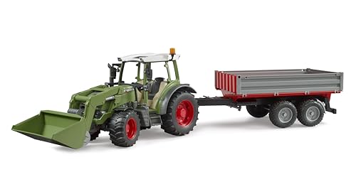 bruder 02182 - Traktor Fendt Vario 211 mit Frontlader & Bordwandanhänger - 1:16 Fahrzeuge Landwirtschaft, Bulldog, Trecker, Anhänger, Kipper, Spielzeug ab 3 Jahre von bruder