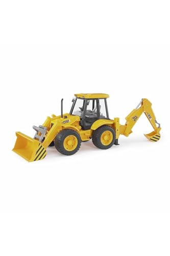 bruder 02428 - JCB 4CX Baggerlader - 1:16 Frontschaufel, Heckbagger, Baustelle, Baufahrzeug, Baumaschine, Spielzeug, Radlader von bruder