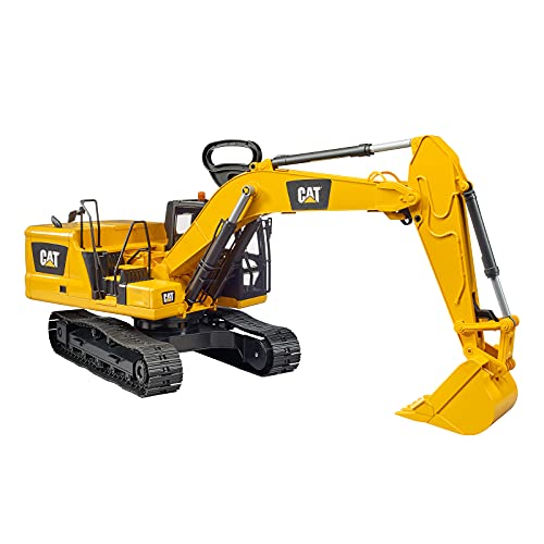 bruder 02483 - Cat Schaufelbagger - 1:16 Baustelle Baufahrzeug Löffelbagger Arbeiter bworld Baumaschine Kettenbagger von bruder