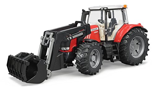 bruder 03047 - Massey Ferguson 7624 mit Frontlader - 1:16 Fahrzeuge, Landwirtschaft, Bulldog, Trecker, Spielzeug ab 3 Jahre von bruder