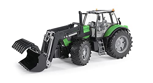 bruder 03081 - Deutz Agrotron X720 mit Frontlader - 1:16 Traktor Trecker Schlepper Bulldog Bauernhof Landwirtschaft Feldarbeit Maschine Spielzeug Fahrzeug von bruder