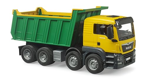 bruder 03766 - MAN TGS Kipp-LKW - 1:16 Fahrzeuge, Lastwagen, Truck, Baufahrzeug, Baustelle, Spielzeug ab 3 Jahre von bruder