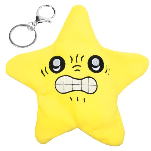 Angry Starfish Toy,Angry Star,Bewegender und Tanzender Stern Plüschtier mit Lichtern,mit Schlüsselanhänger,Angry Star Toy für Rucksackanhänger Und Schlüsselanhänger Geschenk von cailiya