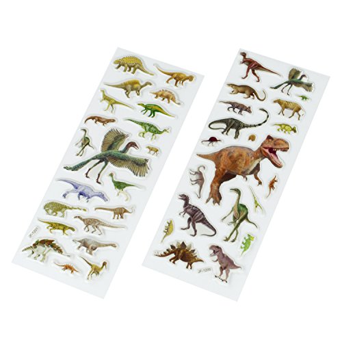 cama24com Dinosaurier Dino Gel-Sticker Aufkleber 80 Stück Mitgebsel Gastgeschenke mit Palandi® Sticker von cama24com