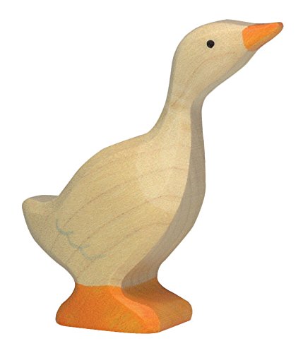 cama24com Gans klein Bauernhof Holzfigur Holzspielzeug von Holztiger mit Palandi® Sticker von cama24com