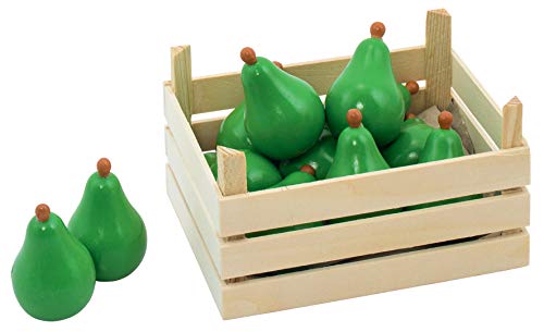 Obst aus Holz Birnen in Obstkiste goki Kaufmannsladen Marktstand mit Palandi® Sticker von cama24com