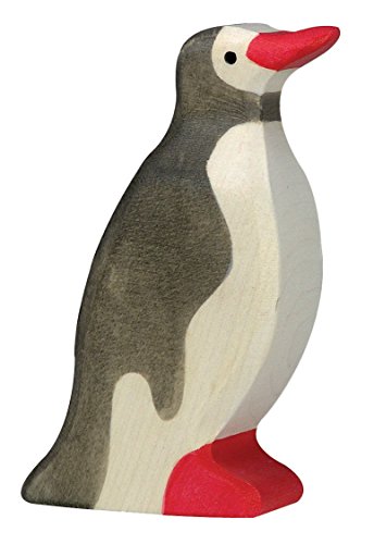 cama24com Pinguin Holzfigur Holzspielzeug Meerestiere von Holztiger mit Palandi® Sticker von cama24com