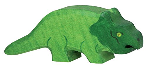 cama24com Protoceratops Dinosaurier Dino Holzfigur Holzspielzeug von Holztiger mit Palandi® Sticker von cama24com