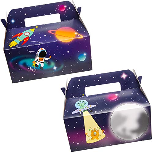 cama24com Weltraum Space Geschenkboxen Partyboxen 6 Stück Kindergeburtstag Mottoparty mit Palandi® Sticker von cama24com