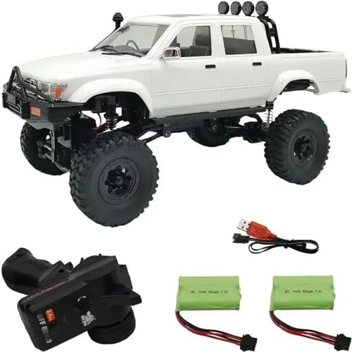 captainrc 1:16 Scale RC Crawler RTR RC Rock Truck 4x4 2.4GHZ Hobby Grade Remote Control Auto Modellfahrzeug RC Buggy mit LED Licht, 2 Batterien von captainrc