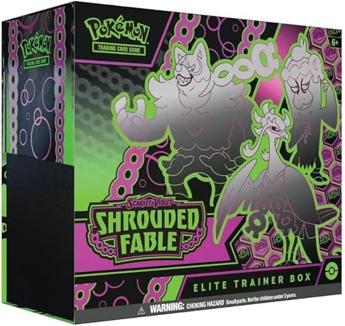 Pokémon Scarlet & Violet: Shrouded Fable (EN) - Elite Trainer Box (Englisch) - 9 Boosterpacks, 1 Full-Art Karte +100 cardcosmos Sleeves & Mehr Fans und Sammler von cardcosmos