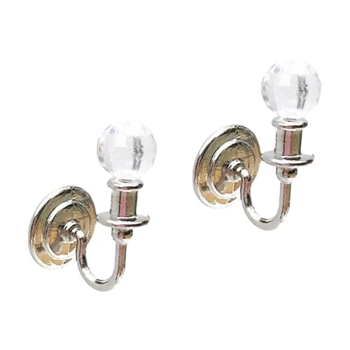 Elegante Puppenhaus-Beleuchtung, elegante 1 12 Skala Kristall und Metall, Actylic-Wandlampen, tragbar, für Bastler, Miniatur-Heimdekoration Elegante Puppenhaus-Beleuchtung, elegante 1 12 Skala Kristall und Metall, Actylic-Wandlampen, tragbar, für Bastler, Miniatur-Heimdekoration von carotoe