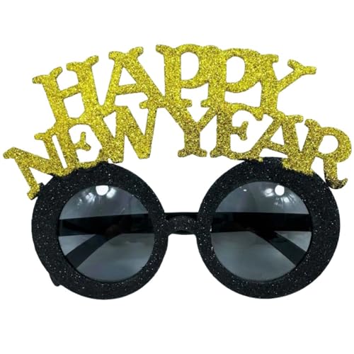 Happy New Year Brille für Fotografie Requisiten Party Brille für Neujahrspartys Weihnachten Hochzeit Geburtstag von carotoe