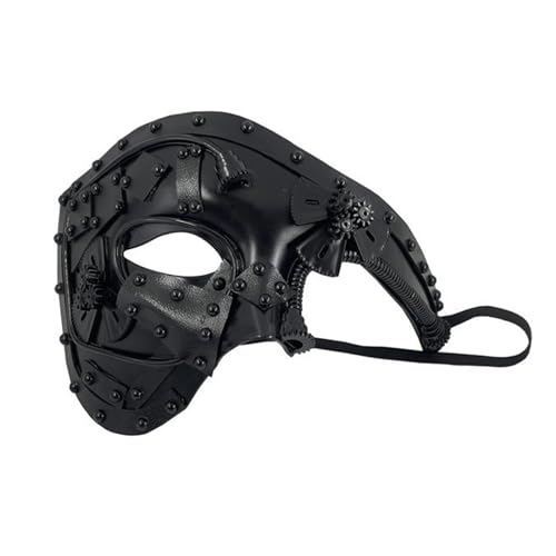 carotoe Steampunk Cyborgs Maskerade Half Face Karneval Halloween Kostüm der Opern für Damen Herren von carotoe