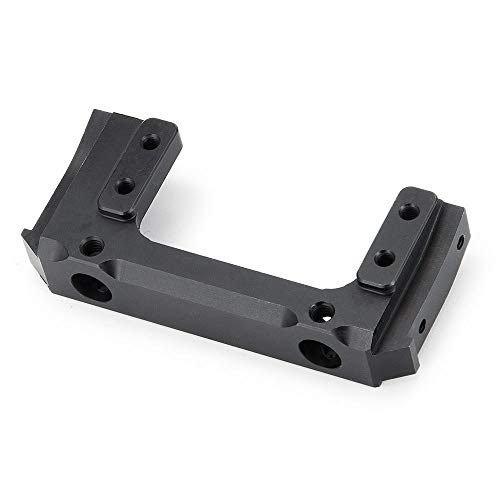 carrub Aluminium Legierung Vorne Stoß Stangen Halterung Servo StäNder für 1/10 RC Crawler Axial SCX10 II AX90046 90046 90047 Upgrade Teil, Schwarz von carrub