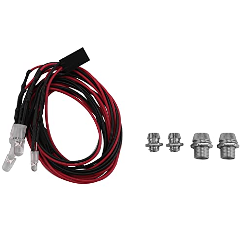 casstaly 4 LED Lichter Kit 2 Weiß 2 Rot für 1/10 1/8 Redcat Axial SCX10 D90 RC Auto von casstaly