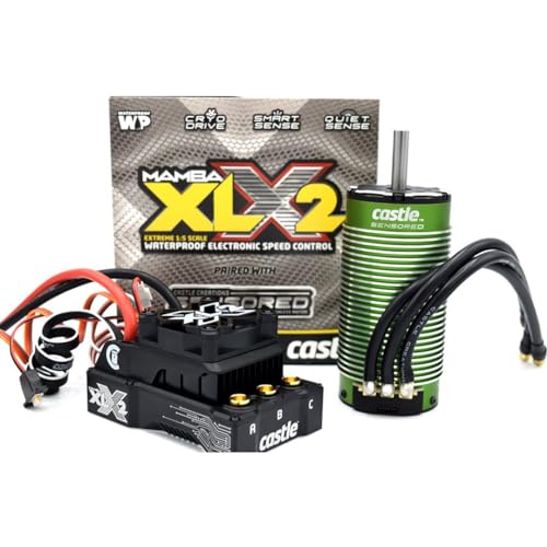 Castle Creations Mamba XLX2 1/5 8S 33,6 V ESC mit 20 A BEC und 2028-1100 KV Sensored Motor von castle creations