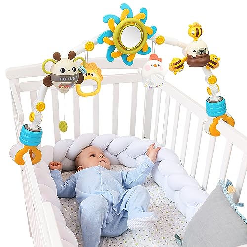 caterbee Mobiles Spielzeug für Babywiege, Kinderwagenspielzeug für Kleinkinder, Babywippe (blau) von caterbee