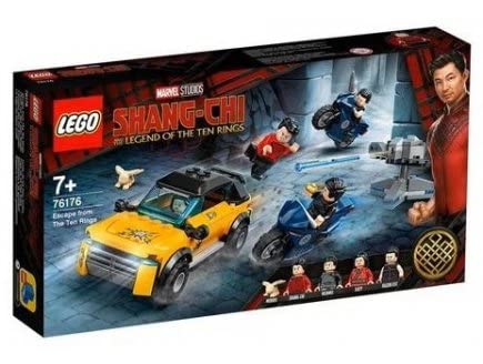 Für Lego Shang Chi 76176 L Flucht der zehn Ringe – Figuren Super Helden, Motorräder, Auto – Spielset Bau + Karte von cavernedesjouets